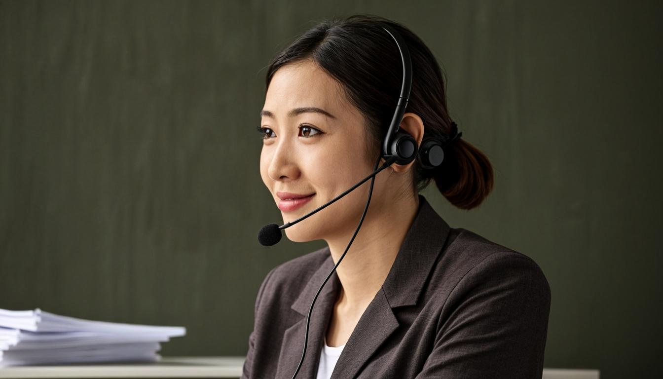 Analyste qualité, casque sur les oreilles, examinant attentivement l'enregistrement d'un appel client